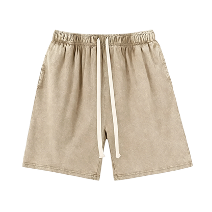 Unisex athletic shorts, pure cotton athletic shorts, vintage acid washed finish