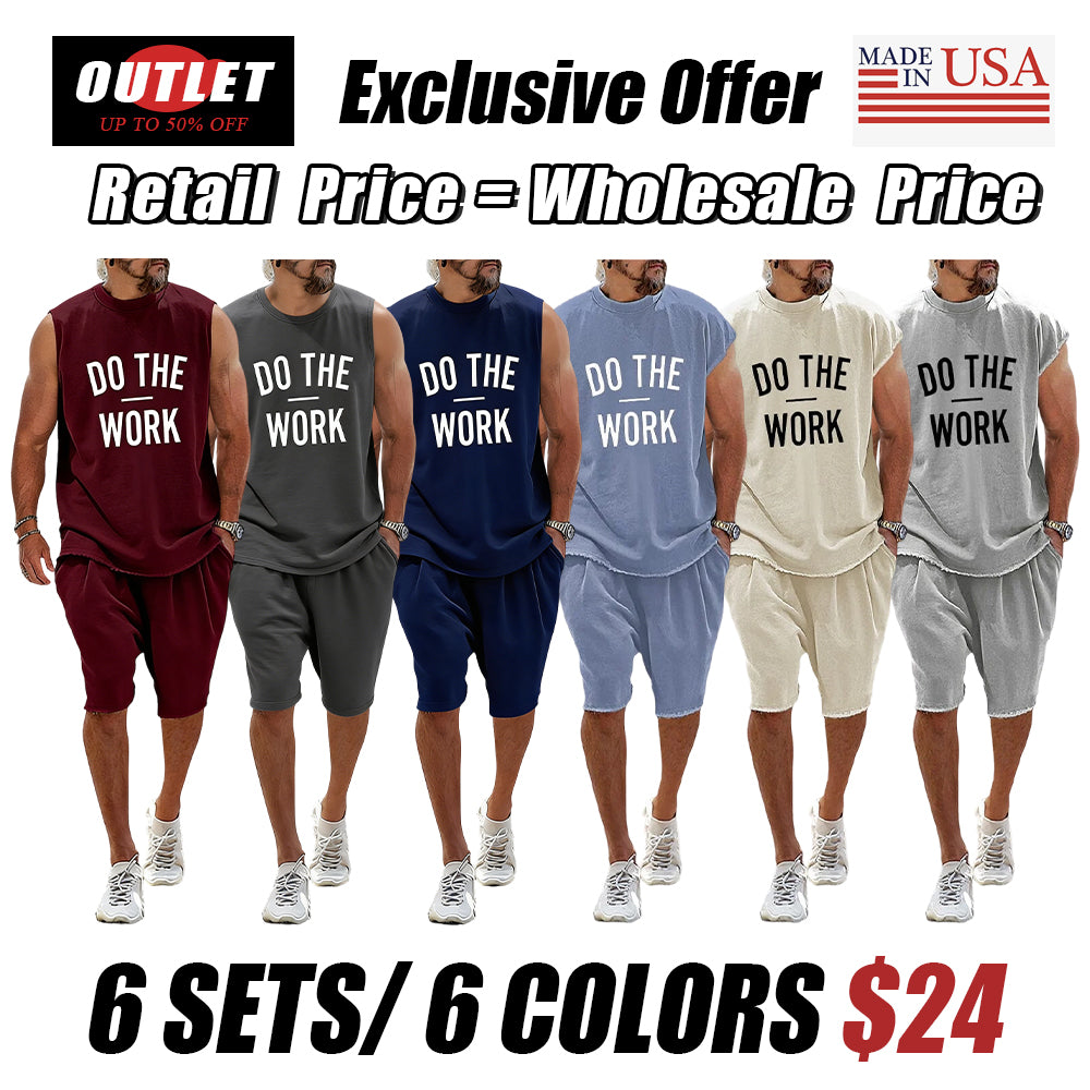 Casual Loose Fit Word Printed Sports Set