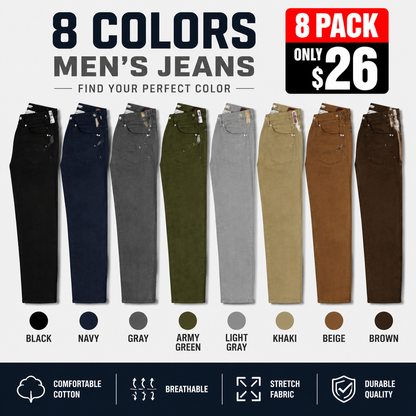8-Pack Men's Slim Fit Stretch Jeans