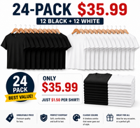 24-Pack $35.99 (12*black+12*white)