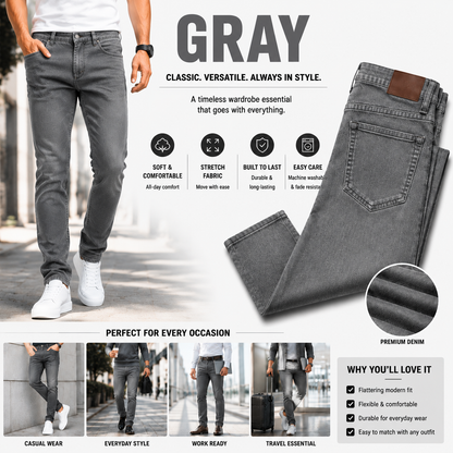 8-Pack Men's Slim Fit Stretch Jeans