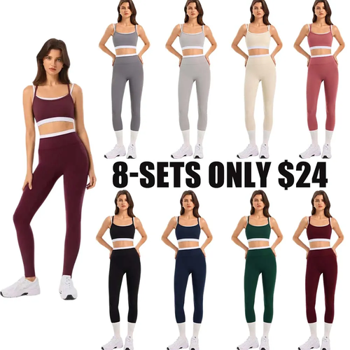 Seamless Leggings & Sports Bra Set with Padded