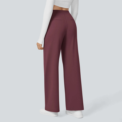 Flex High Waisted Pocket Straight Leg Work Pants