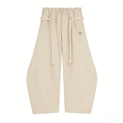 「90%OFF only today」 Baggy Wide Leg Pants for Women Casual Elastic Waist Lantern Trouser Sweatpants Womenswear Everyday Comfortable Nautical Rope Drawstring Unisex Fit 155-185cm