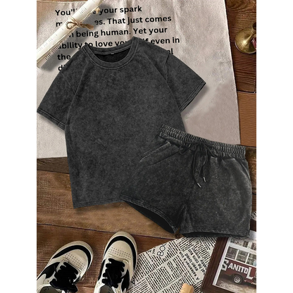 Two-piece Set Women's Solid Color Denim