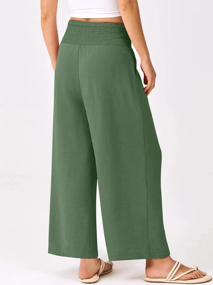 🔥FINAL SALE⚡Women's Smocked Waist Wide Leg Palazzo Pants