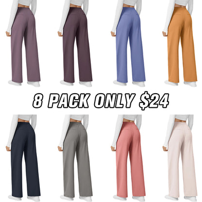 Flex High Waisted Pocket Straight Leg Work Pants