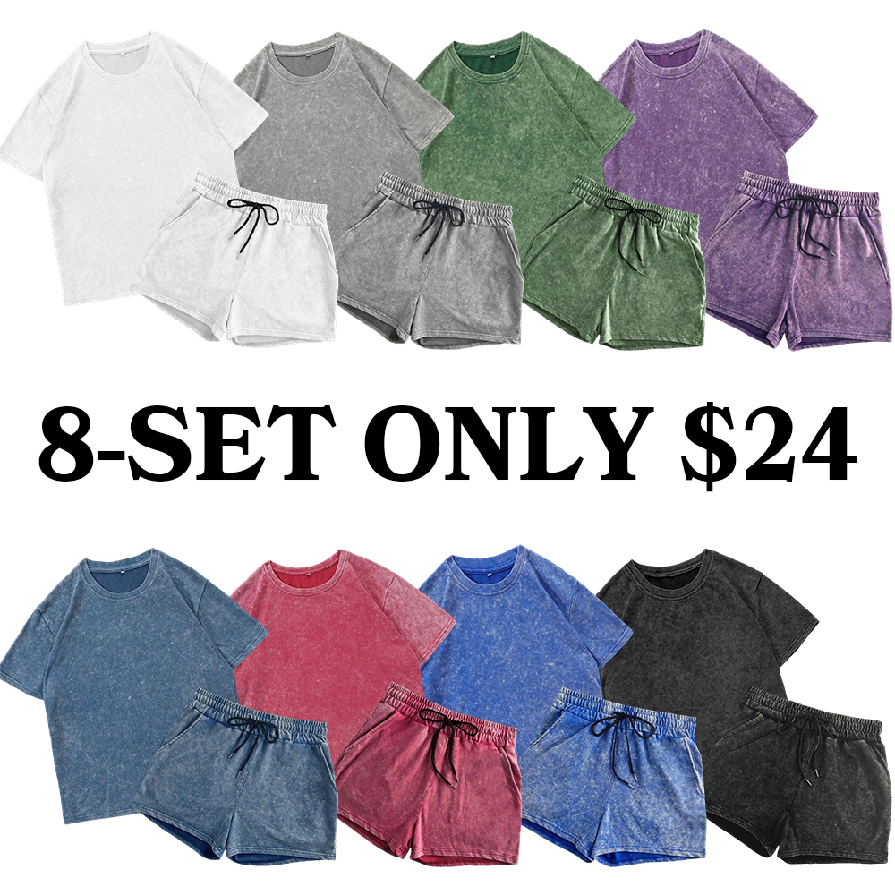 Two-piece Set Women's Solid Color Denim
