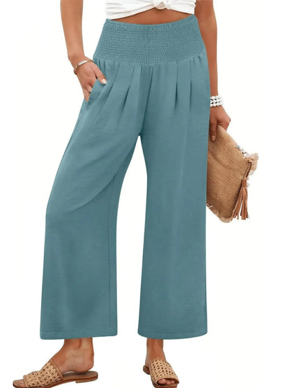 🔥FINAL SALE⚡Women's Smocked Waist Wide Leg Palazzo Pants